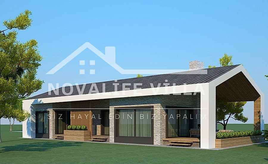 200m2 Tek Katlı Çelik Prefabrik Ev