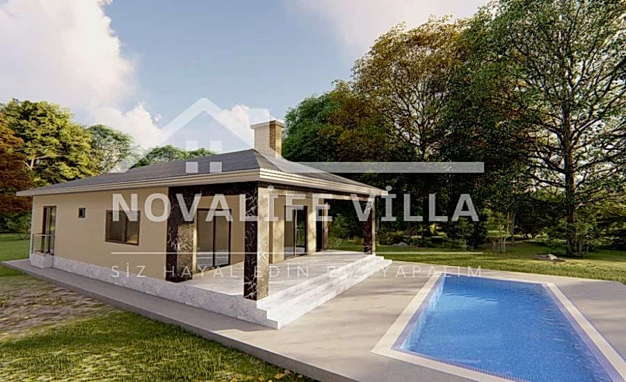 125m2 Tek katlı çelik prefabrik ev yapı