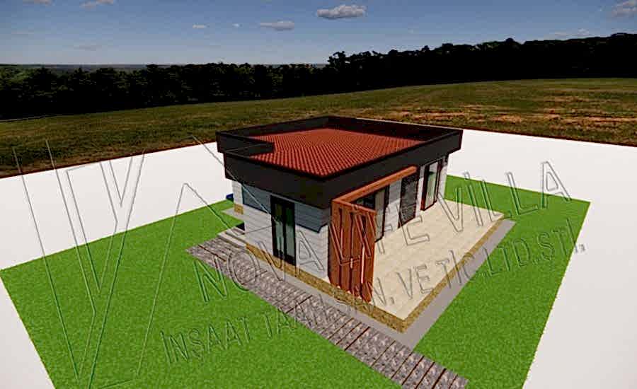 71m2 Tek Katlı çelik prefabrik ev