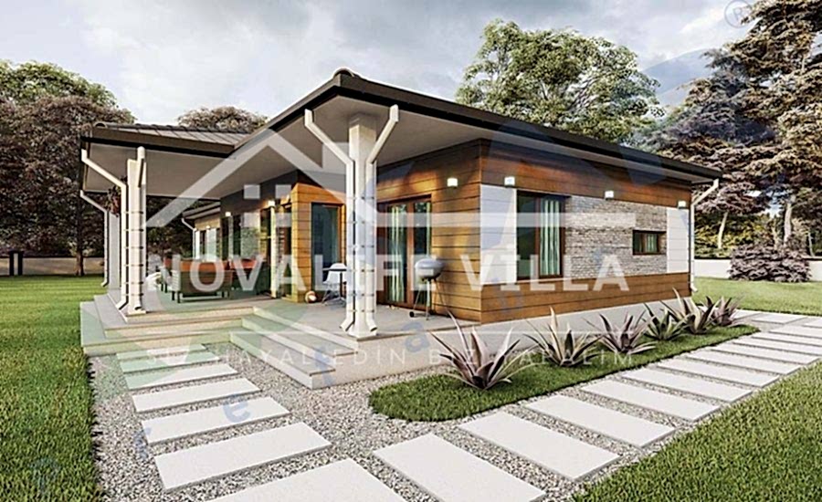 200m2 Tek Katlı Boğazkent Çelik Prefabrik Ev Yapı