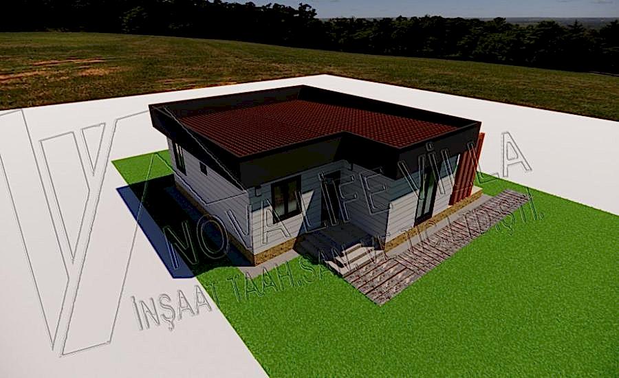 71m2 Tek Katlı çelik prefabrik ev