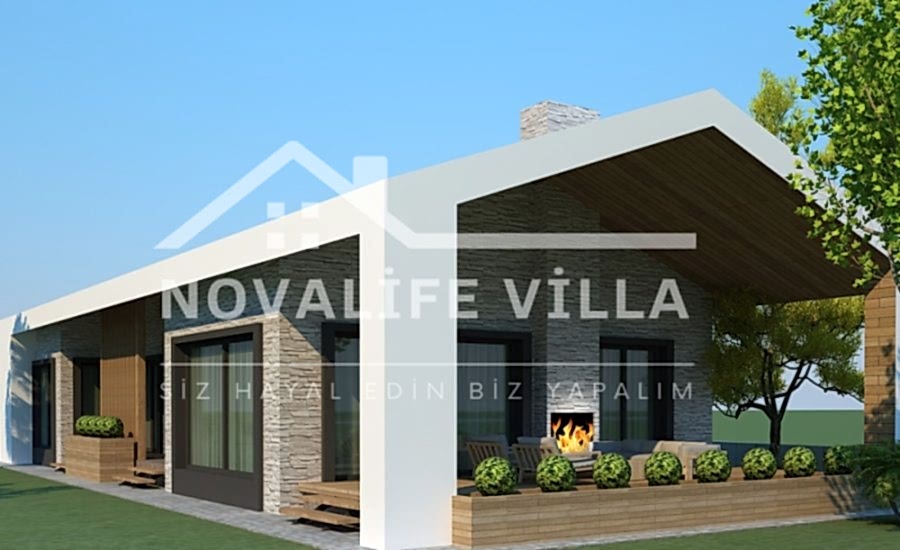 200m2 Tek Katlı Çelik Prefabrik Ev