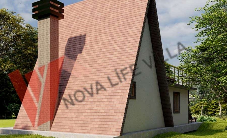 Adrasan Üçgen Çelik Prefabrik ev yapı