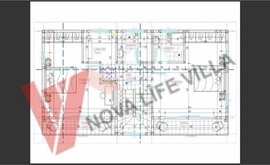 150m2 Dublex İki Katlı Çelik Prefabrik Ev