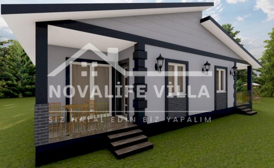 110m2 İkiz Villa çelik prefabrik ev yapı