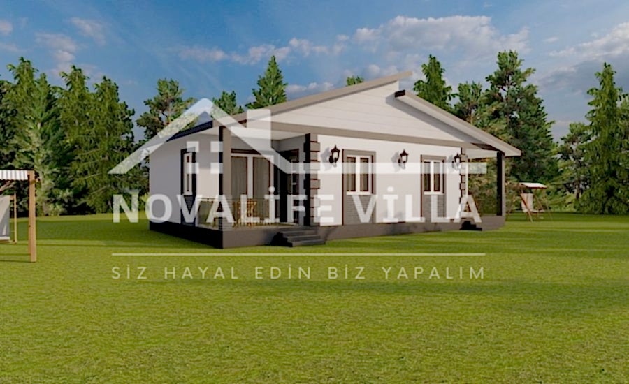 110m2 İkiz Villa çelik prefabrik ev yapı