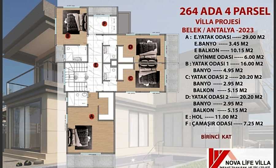 350m2 Dubleks Çelik Prefabrik Ev Yapı