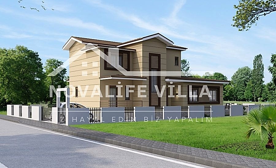 250m2 Dublex iki katlı çelik prefabrik ev yapı