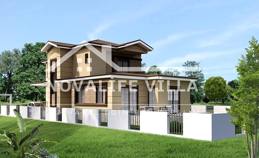 250m2 Dublex iki katlı çelik prefabrik ev yapı