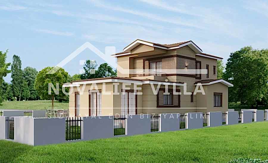 250m2 Dublex iki katlı çelik prefabrik ev yapı