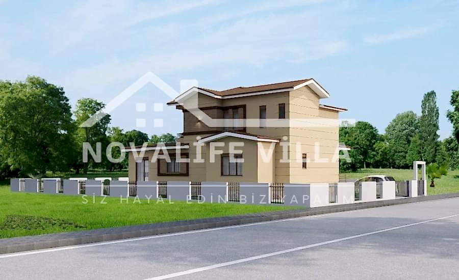 250m2 Dublex iki katlı çelik prefabrik ev yapı