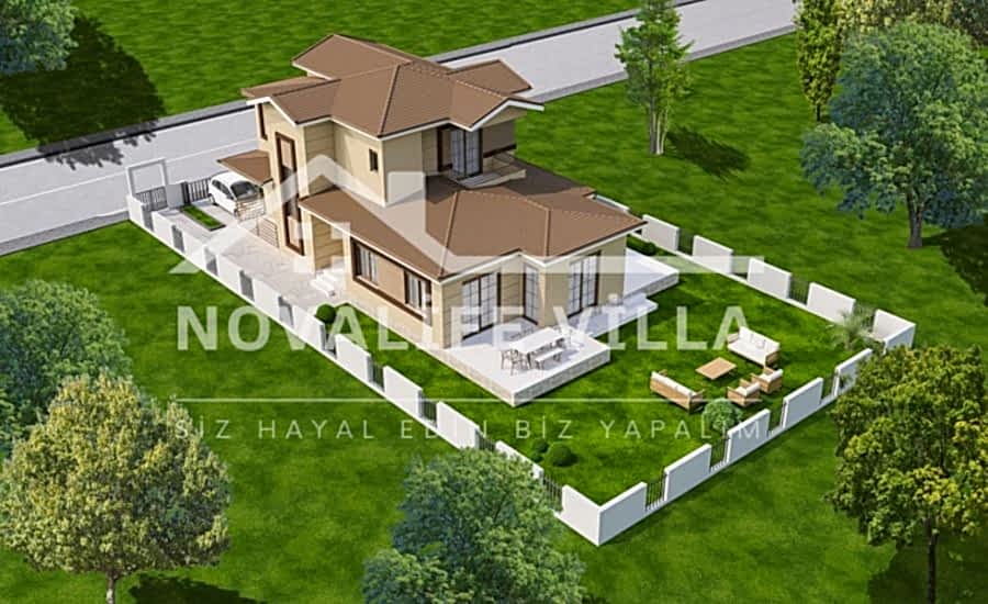 250m2 Dublex iki katlı çelik prefabrik ev yapı