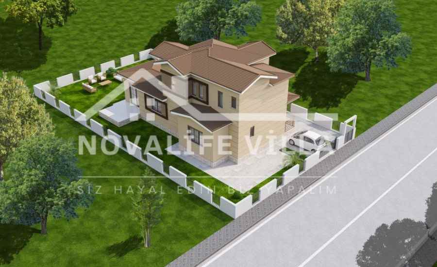 250m2 Dublex iki katlı çelik prefabrik ev yapı