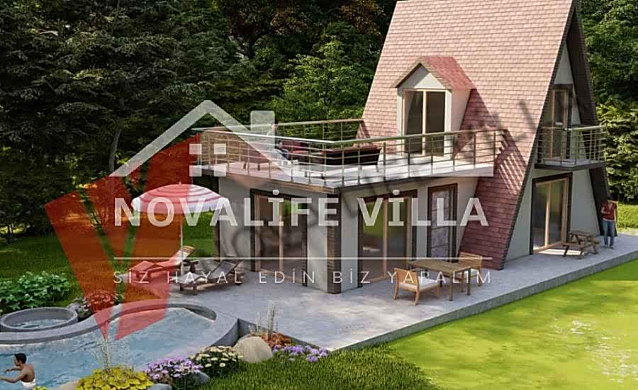 Adrasan Üçgen Çelik Prefabrik ev yapı