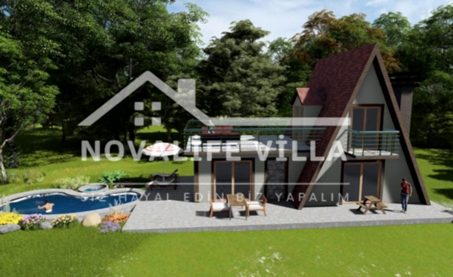 Adrasan Üçgen Çelik Prefabrik ev yapı