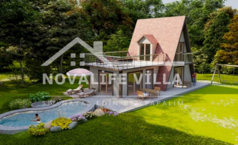 Adrasan Üçgen Çelik Prefabrik ev yapı