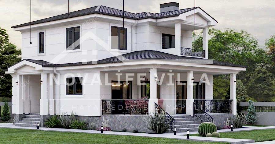 200m2 Dubleks İki Katlı Çelik Prefabrik Ev