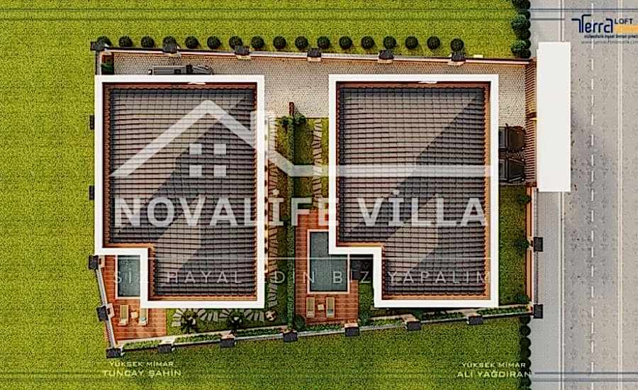 255m2 Dubleks Prefabrik Çelik Ev yapı