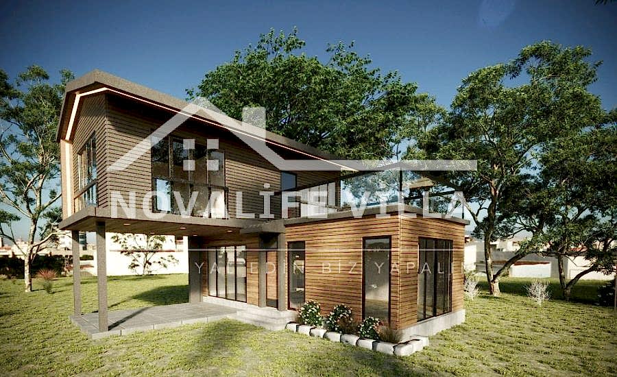 86m2 Dubleks çelik prefabrik ev yapı